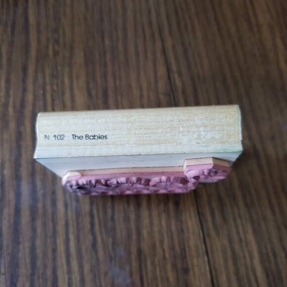 DOTS N102 The Babies 3x2 Inch Vintage Rubber Stamp - Picture 3 of 8